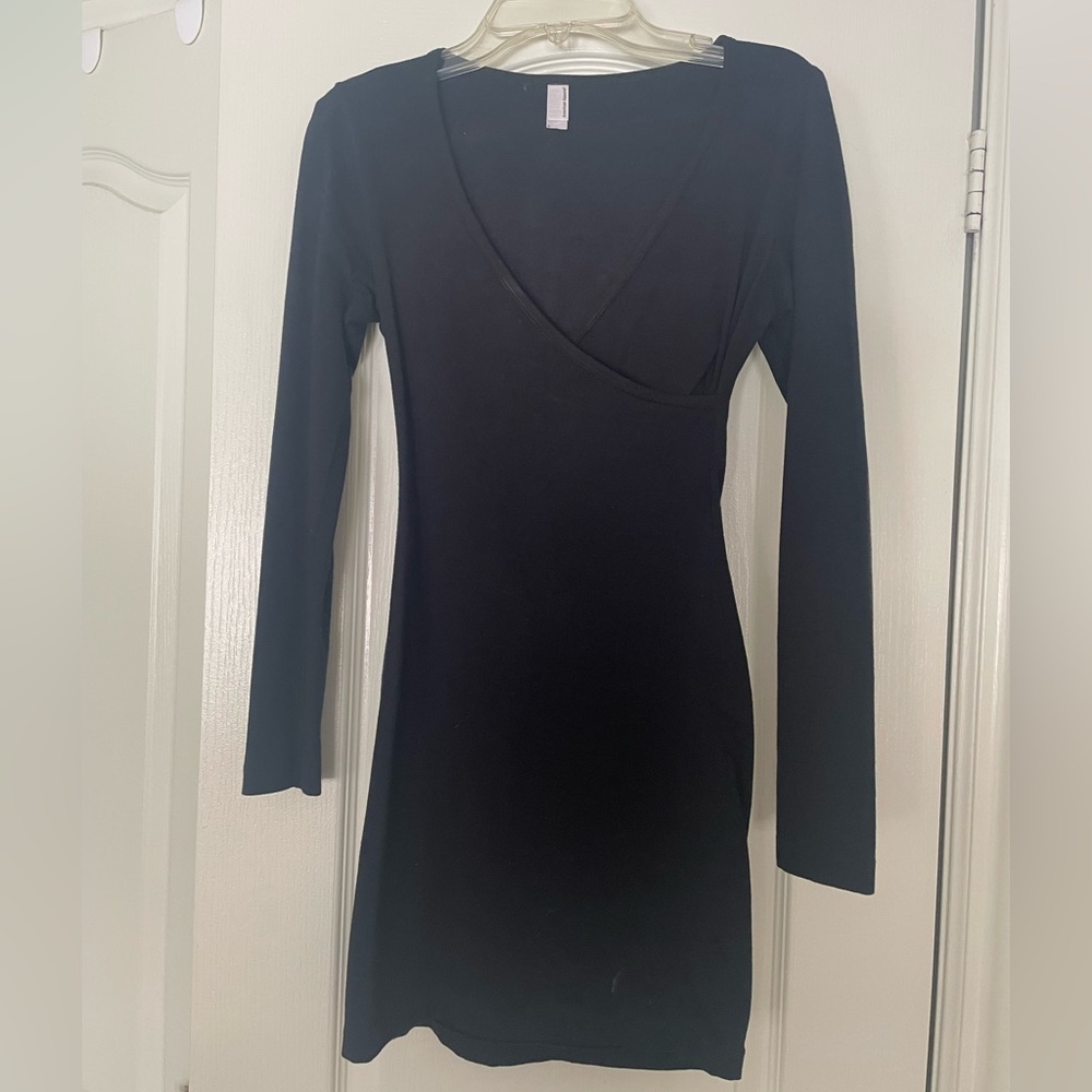 American Apparel Black Long Sleeve Dress